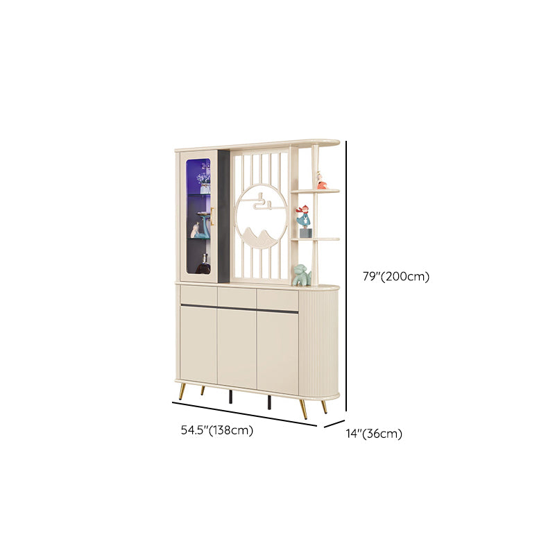 Contemporary Wooden Cabinet Solid Color Accent Cabinet with Drawer and Door