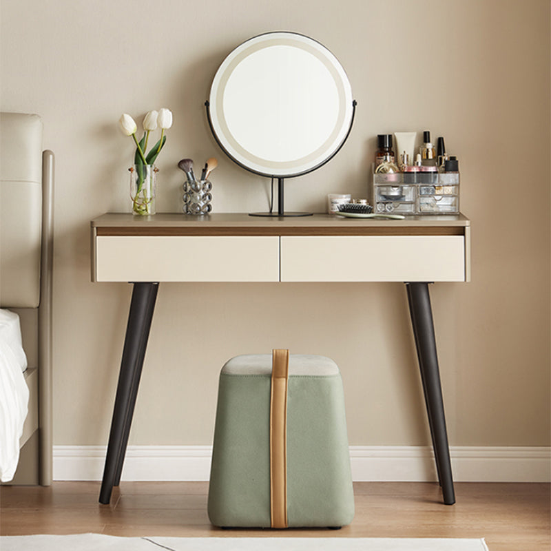 Contemporary With Drawer Wood Lighted Mirror Bedroom Dressing Table