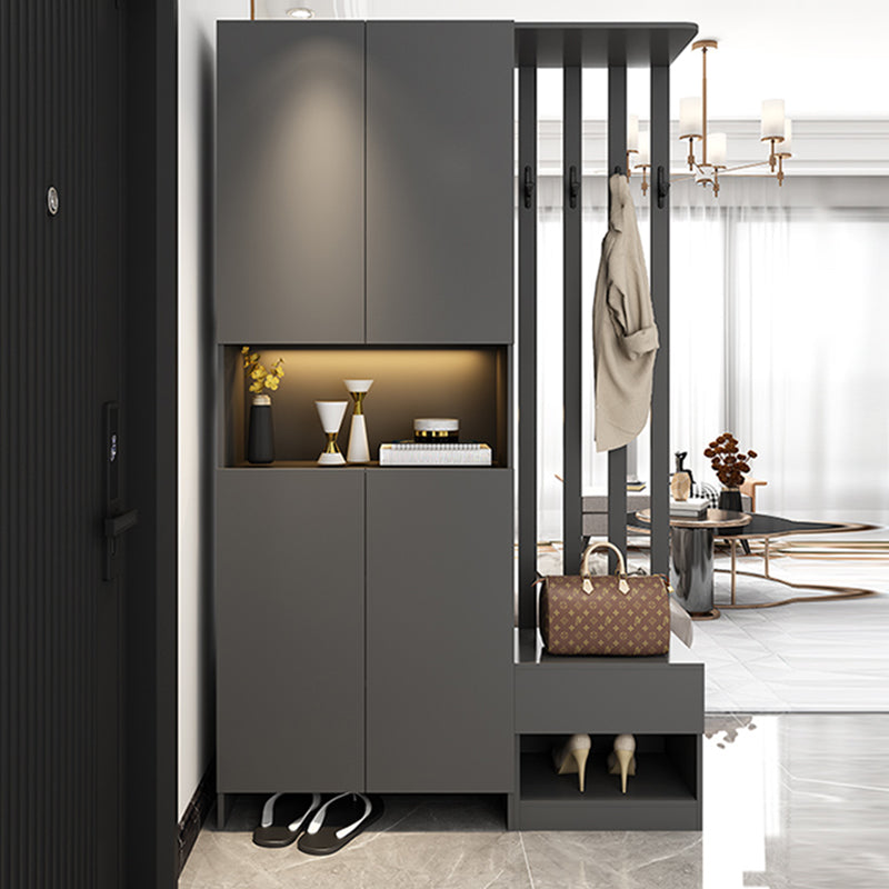 Contemporary 2-Door 78.74" H Cabinet Wooden Accent Cabinet with Drawer
