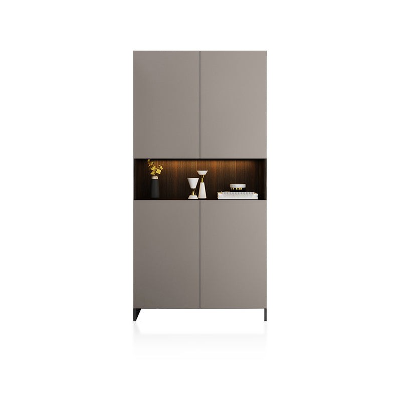 Contemporary 2-Door 78.74" H Cabinet Wooden Accent Cabinet with Drawer