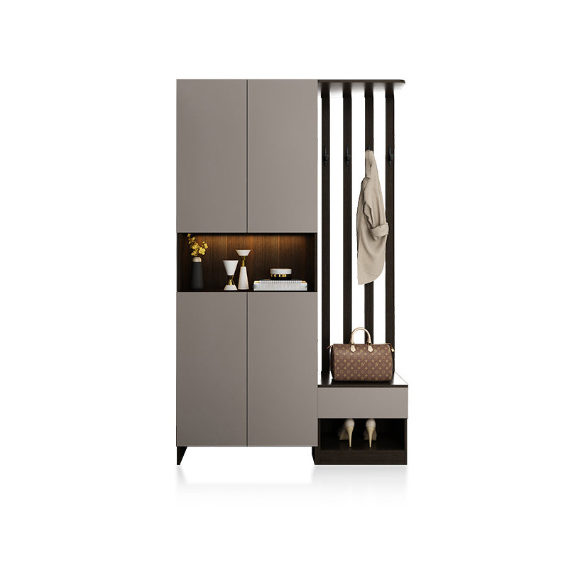 Contemporary 2-Door 78.74" H Cabinet Wooden Accent Cabinet with Drawer