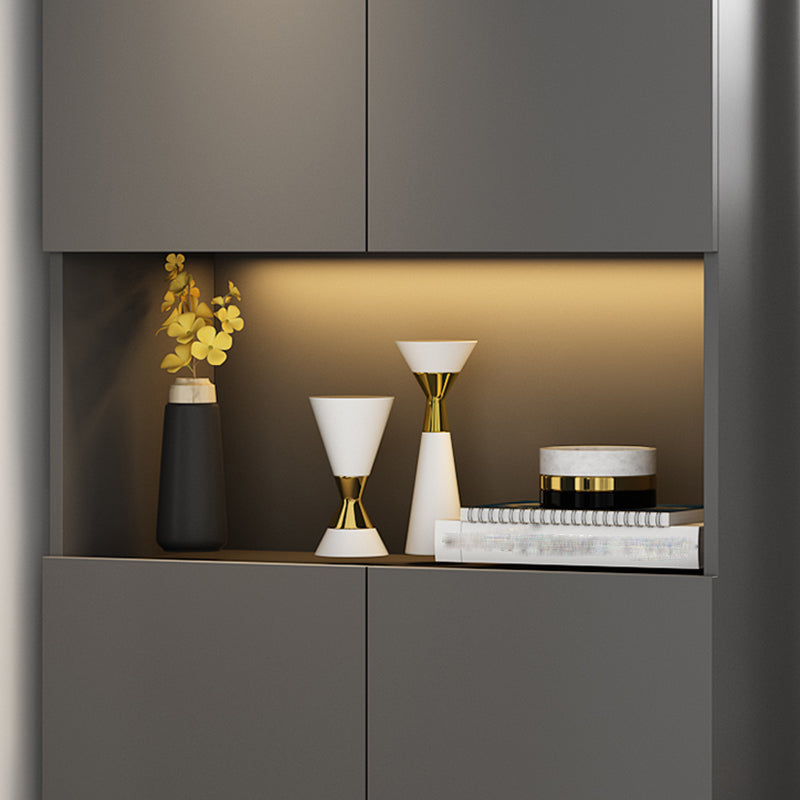 Contemporary 2-Door 78.74" H Cabinet Wooden Accent Cabinet with Drawer