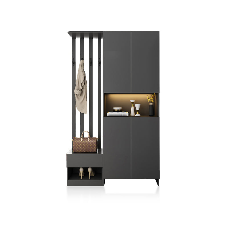 Contemporary 2-Door 78.74" H Cabinet Wooden Accent Cabinet with Drawer