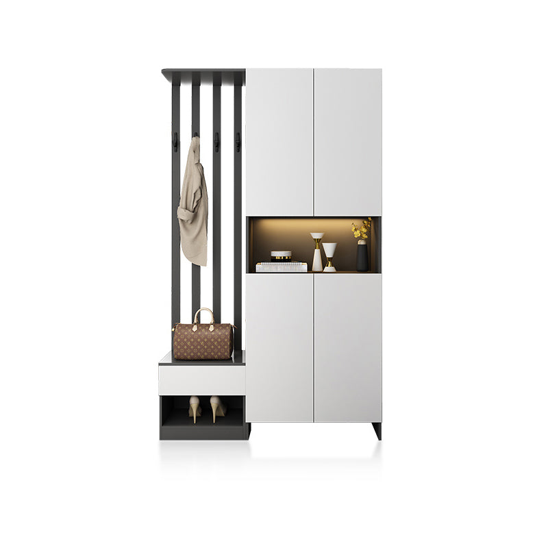Contemporary 2-Door 78.74" H Cabinet Wooden Accent Cabinet with Drawer