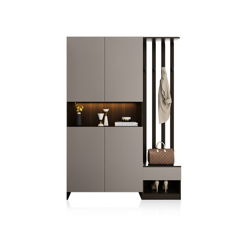 Contemporary 2-Door 78.74" H Cabinet Wooden Accent Cabinet with Drawer
