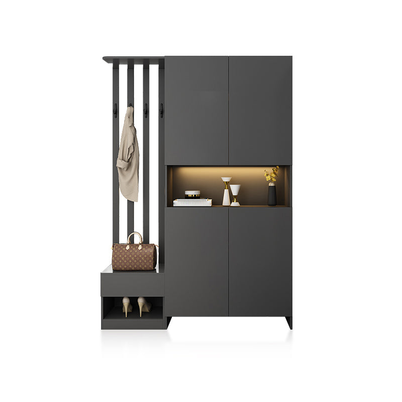 Contemporary 2-Door 78.74" H Cabinet Wooden Accent Cabinet with Drawer