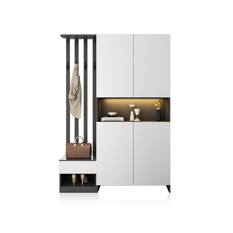 Contemporary 2-Door 78.74" H Cabinet Wooden Accent Cabinet with Drawer