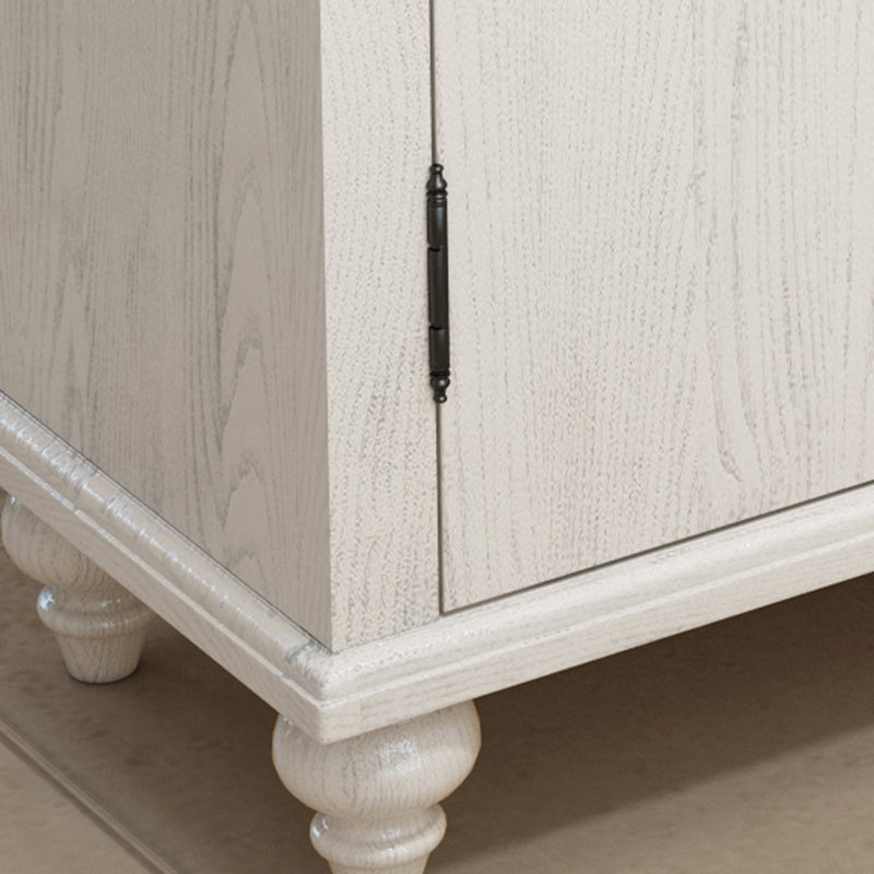 Distressed Wood Cabinet Wood 3 - Doors and 3 - Drawer Accent Cabinet