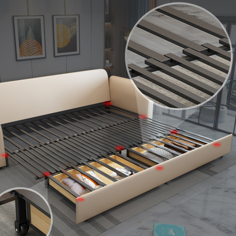 Upholstered Futon with Mattress,Flared Arms Futon Sofa Bed with Storage