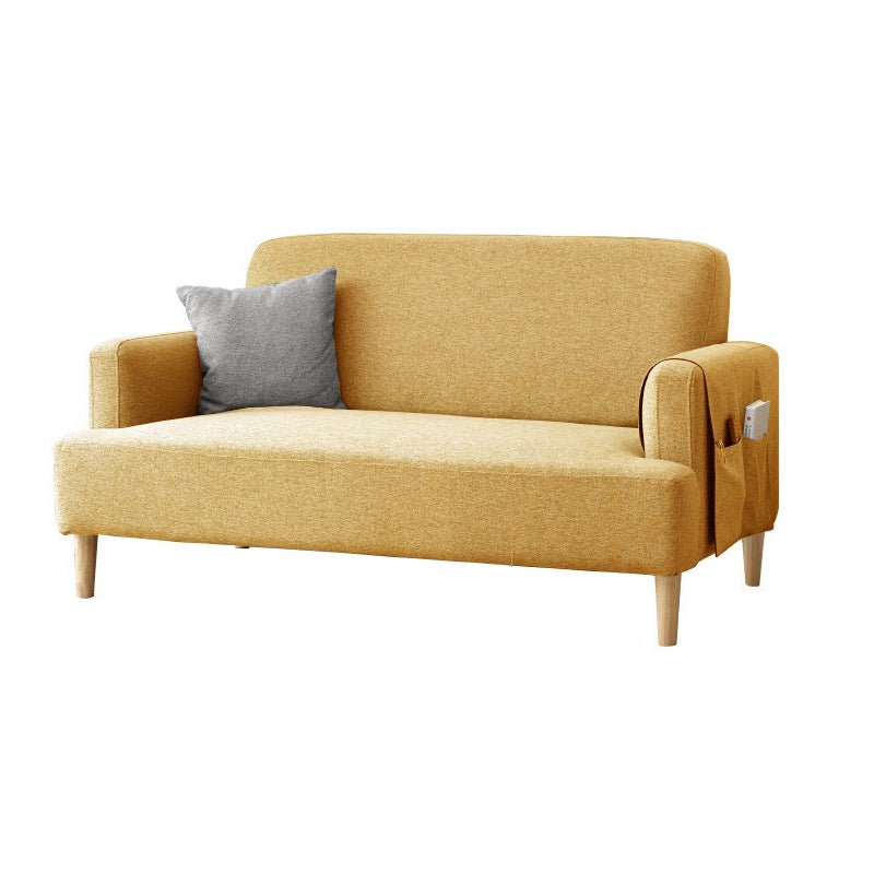 Linen Sofa for Living Room with Storage Slipcovered Sofa with 1 Pillow
