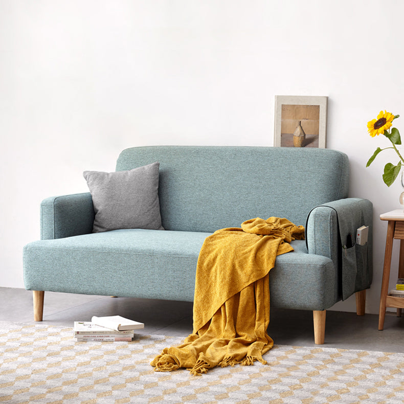 Linen Sofa for Living Room with Storage Slipcovered Sofa with 1 Pillow