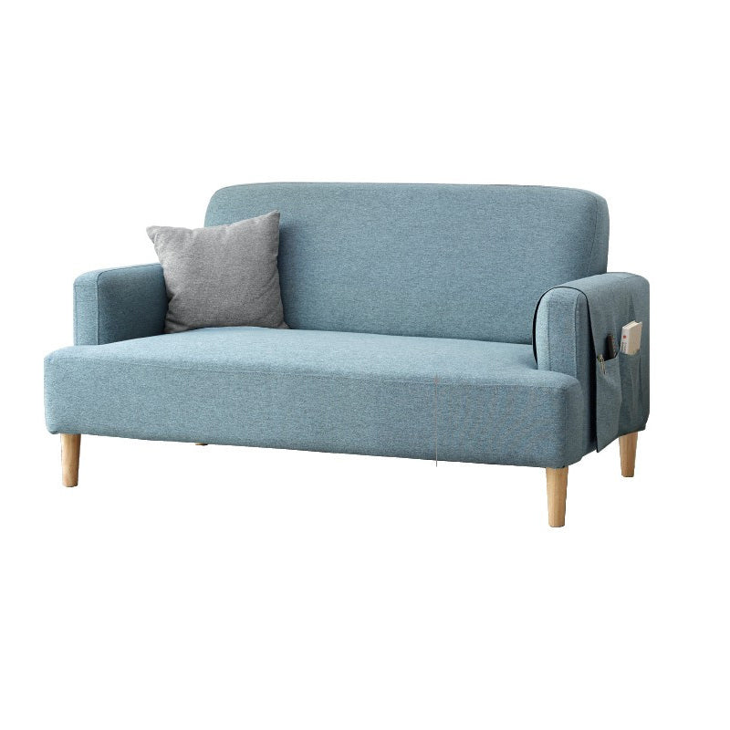 Linen Sofa for Living Room with Storage Slipcovered Sofa with 1 Pillow