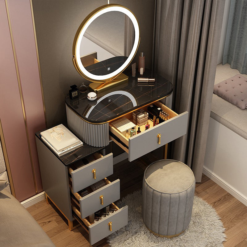 Contemporary Makeup Vanity Desk with 4 Wooden Drawers for Bedroom