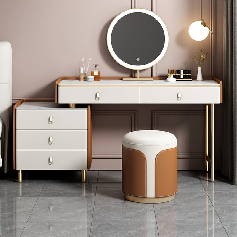 15" Wide Glam Make-up Vanity Wooden Dressing Table with Drawer