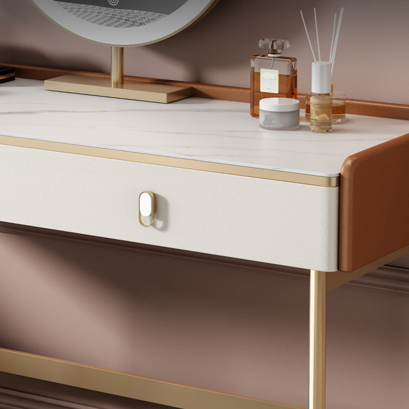 15" Wide Glam Make-up Vanity Wooden Dressing Table with Drawer