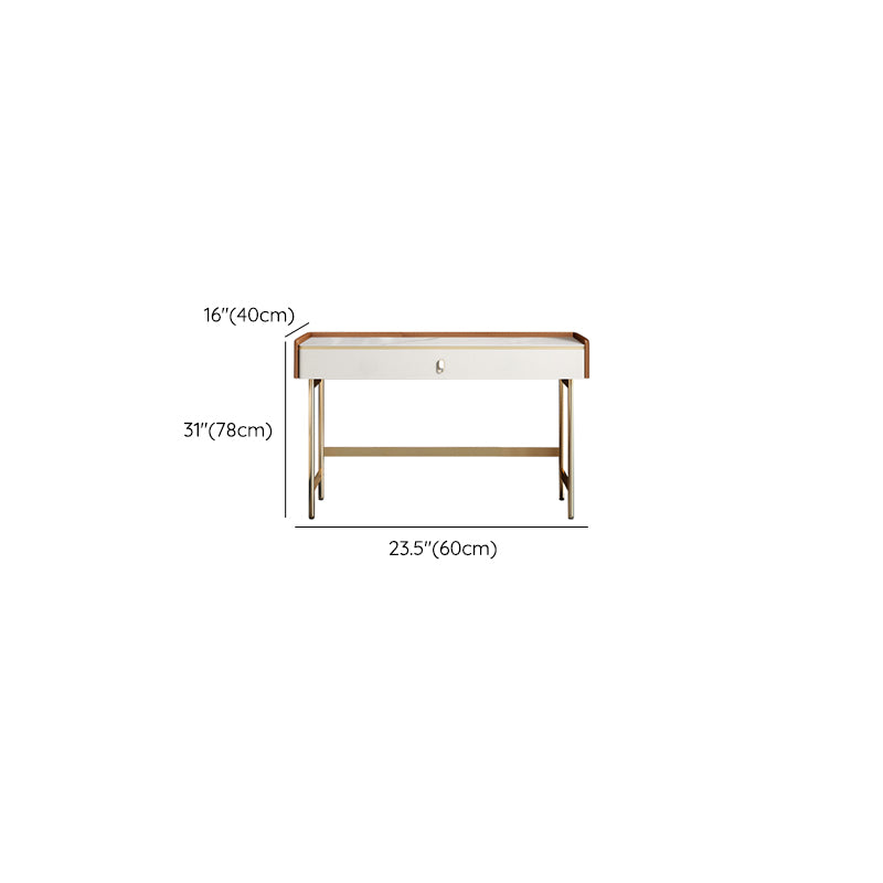 15" Wide Glam Make-up Vanity Wooden Dressing Table with Drawer