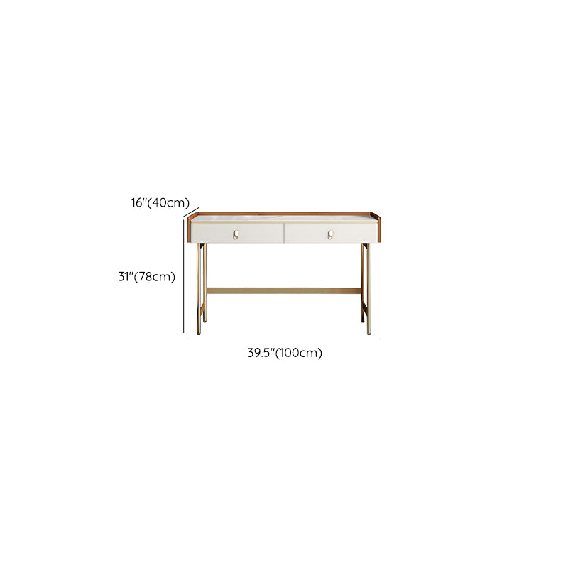 15" Wide Glam Make-up Vanity Wooden Dressing Table with Drawer