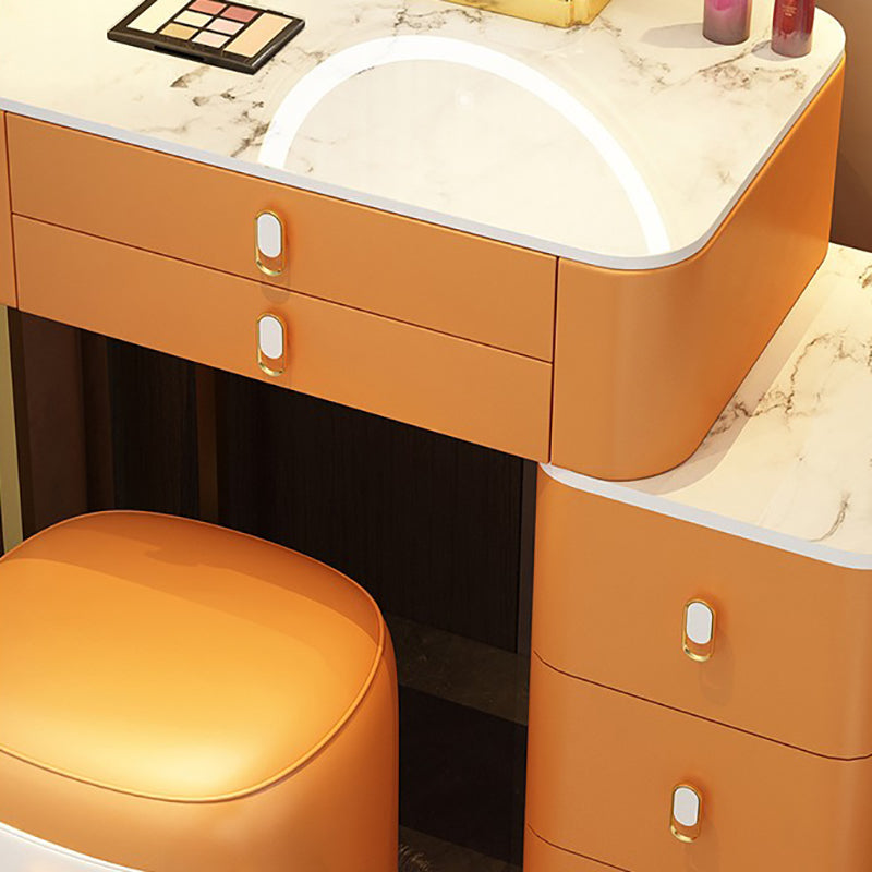 Contemporary Make-up Vanity with 5 Storage Drawers for Bedroom