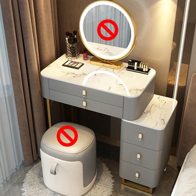 Contemporary Make-up Vanity with 5 Storage Drawers for Bedroom