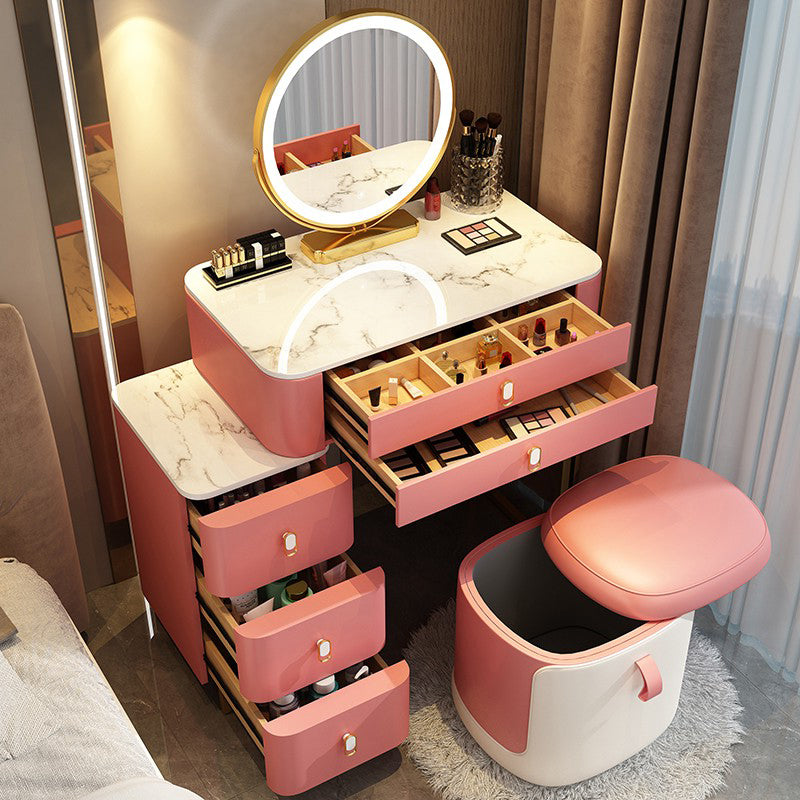 Contemporary Make-up Vanity with 5 Storage Drawers for Bedroom