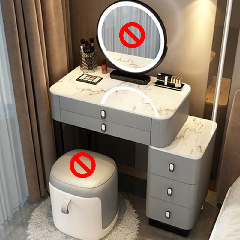 Contemporary Make-up Vanity with 5 Storage Drawers for Bedroom