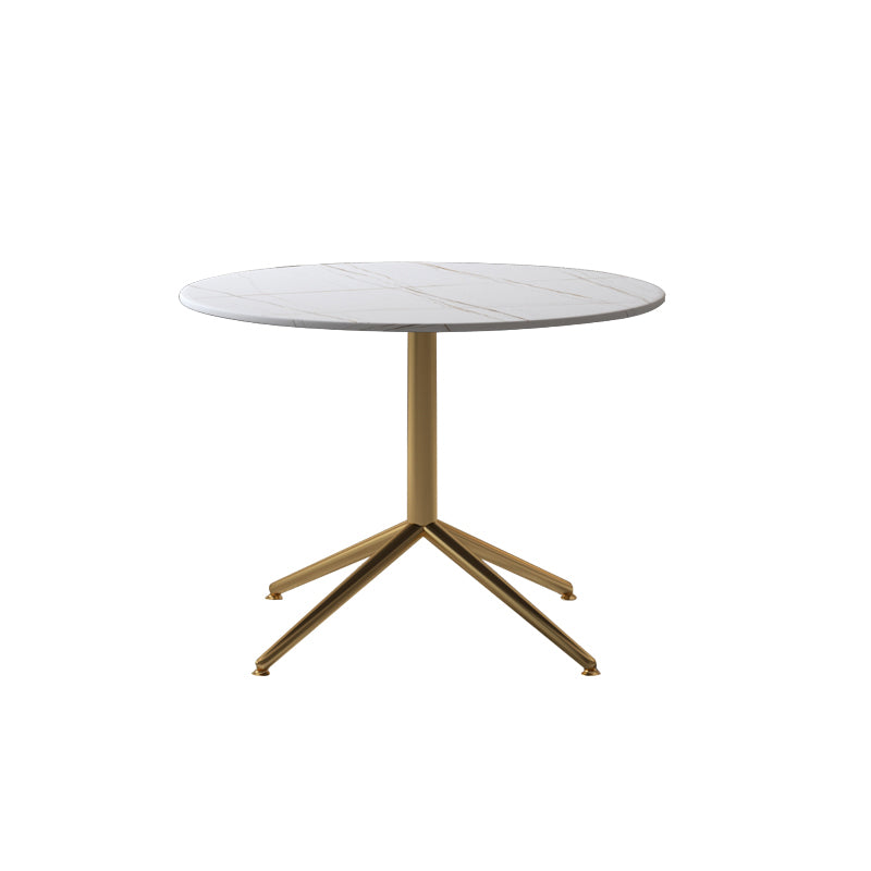 Glam Style Metal Base Cocktail Table Black and White Slate Top Coffee Table