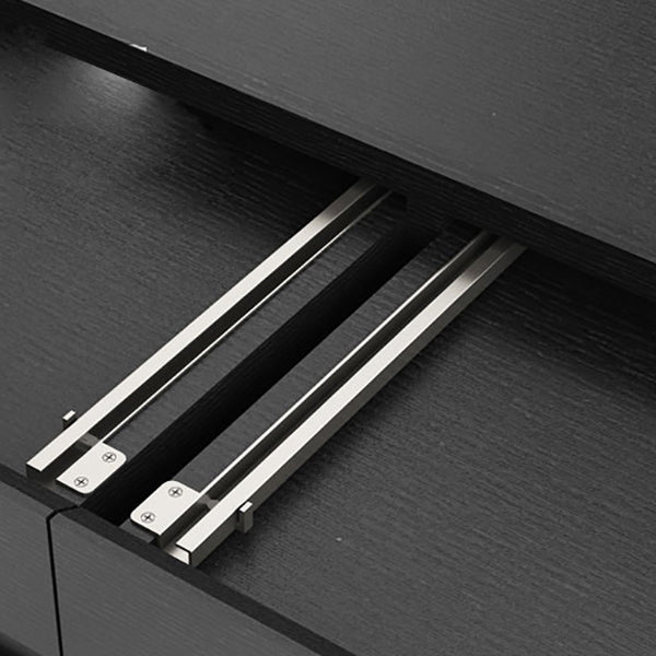 Rectangular Slate Top Coffee Table 4 Legs Cocktail Table with Storage