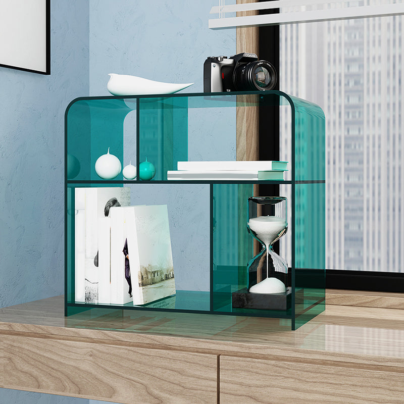 21.7" Tall Sofa Side Accent Table Modern Clear Acrylic End Table with Storage