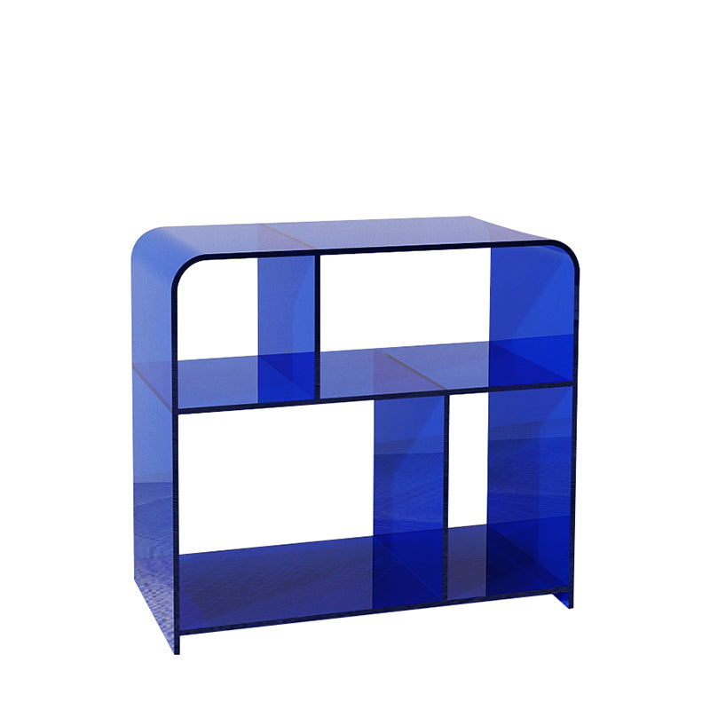 21.7" Tall Sofa Side Accent Table Modern Clear Acrylic End Table with Storage