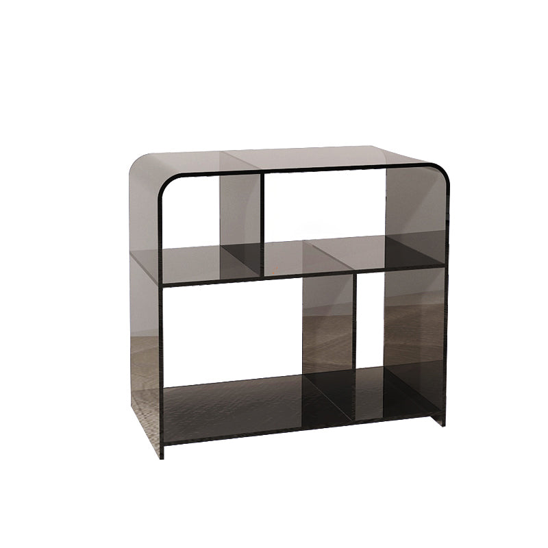 21.7" Tall Sofa Side Accent Table Modern Clear Acrylic End Table with Storage