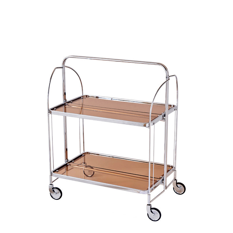 Modern Clear 23.6" End Table Rectangular Glass Side Table with Shelf