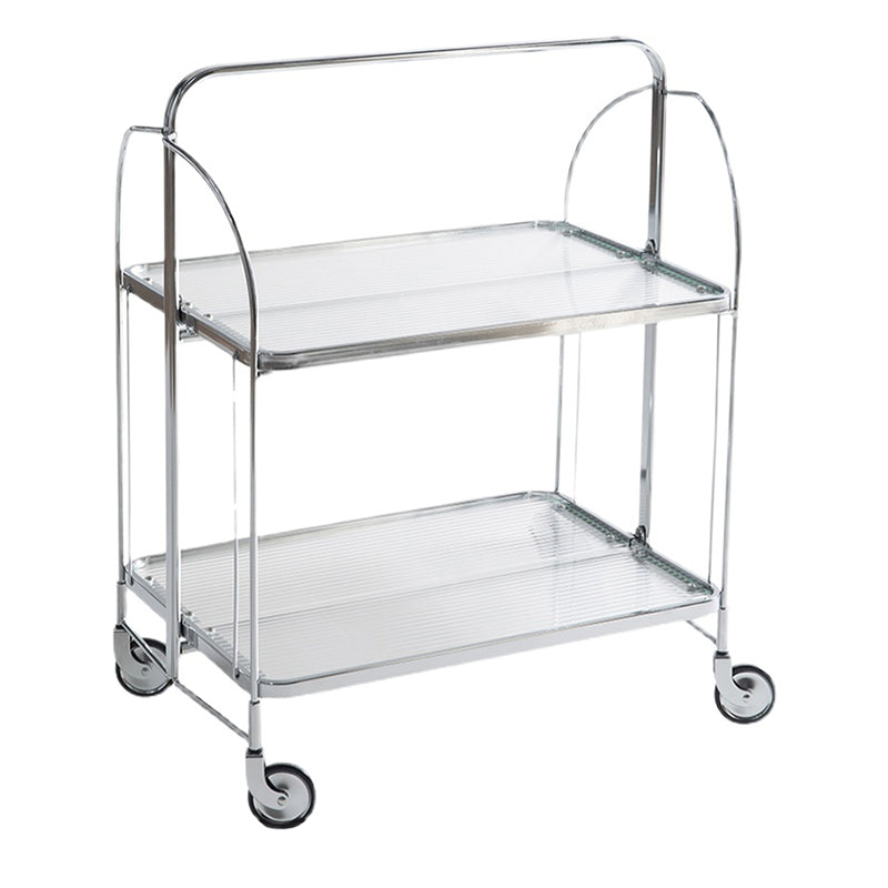 Modern Clear 23.6" End Table Rectangular Glass Side Table with Shelf