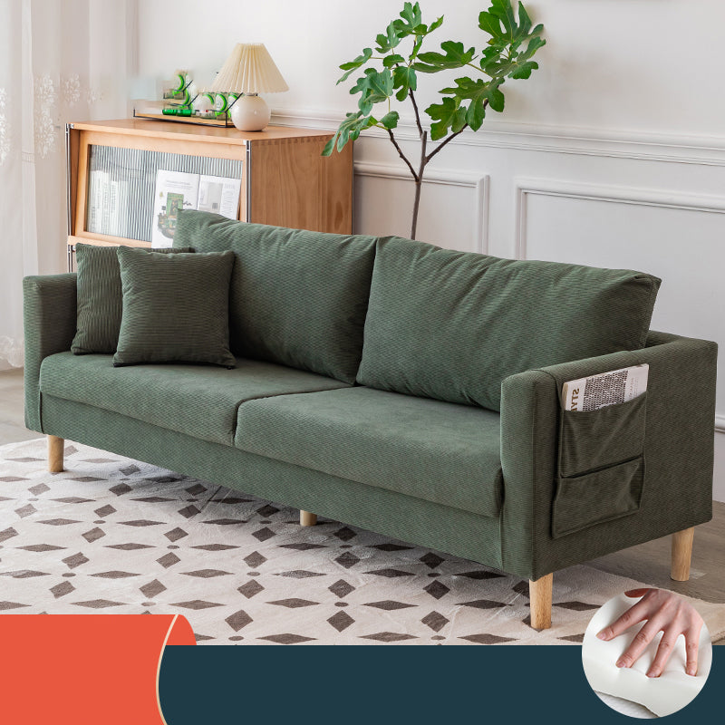Velvet Sofa 26.77" High Scandinavian Tuxedo Arm Sofa with Storage
