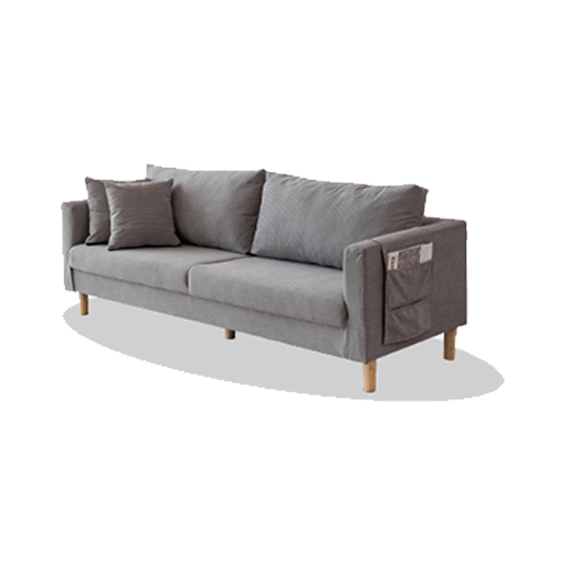 Velvet Sofa 26.77" High Scandinavian Tuxedo Arm Sofa with Storage