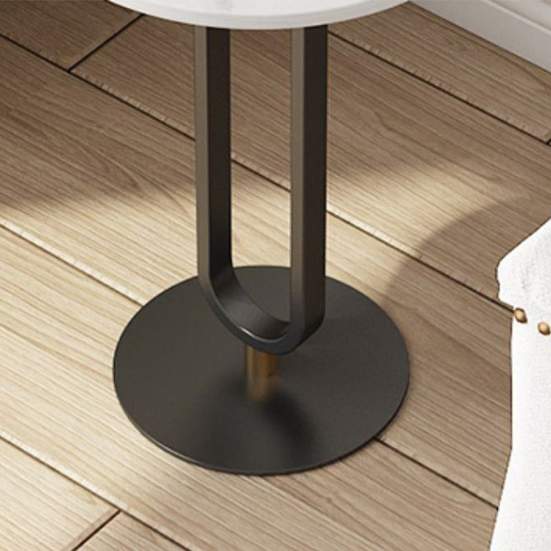 Simple Round Metal Coffee Table Modern Cocktail Table for Living Room