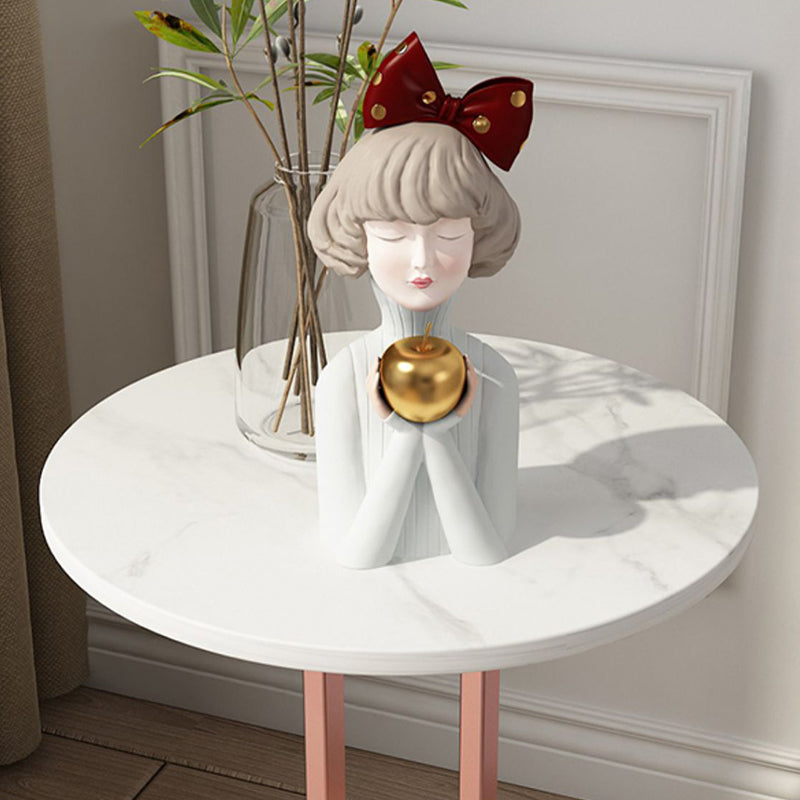 Simple Round Metal Coffee Table Modern Cocktail Table for Living Room