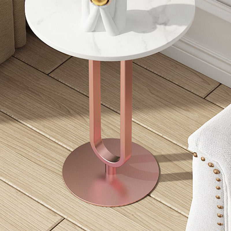Simple Round Metal Coffee Table Modern Cocktail Table for Living Room