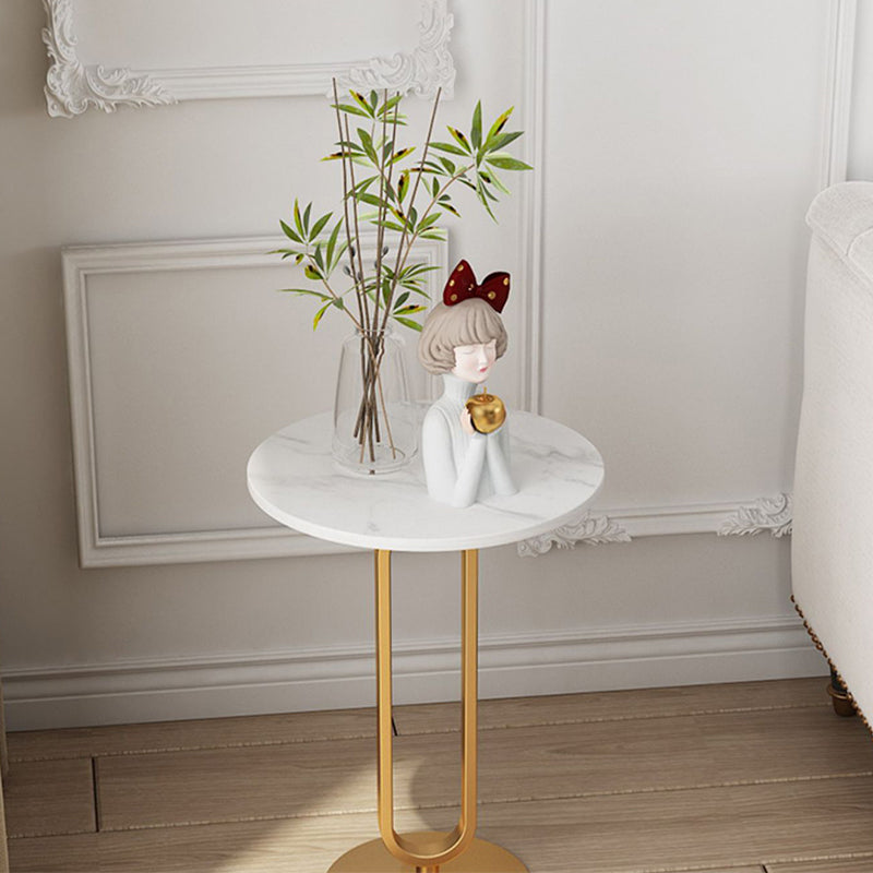 Simple Round Metal Coffee Table Modern Cocktail Table for Living Room