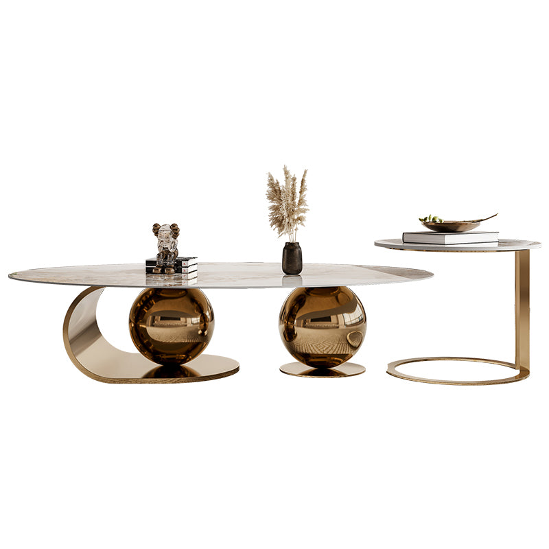 Simple Abstract Coffee Table Slate Top Geometric Coffee Coffee or End Table