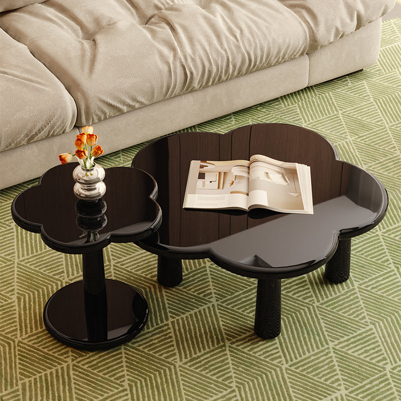 Simple Black Coffee or End Table Contemporary Coffee Cocktail Table with 4 Legs