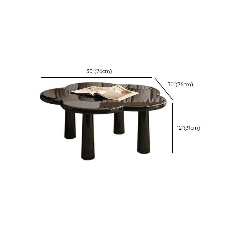Simple Black Coffee or End Table Contemporary Coffee Cocktail Table with 4 Legs