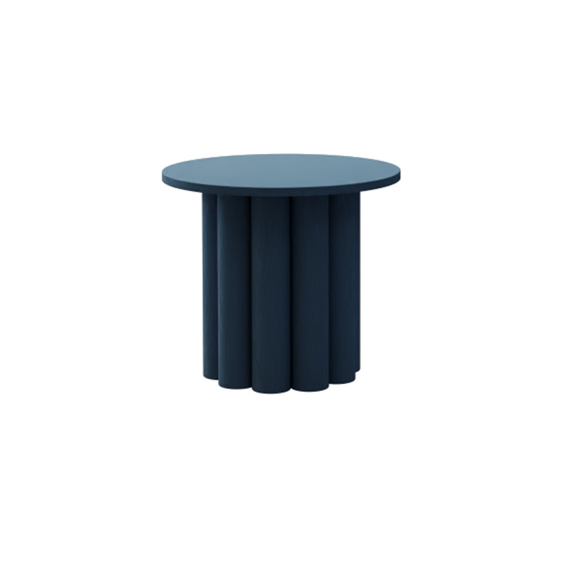 Contemporary Cocktail Table Round Pedestal Wood Coffee Cocktail Table