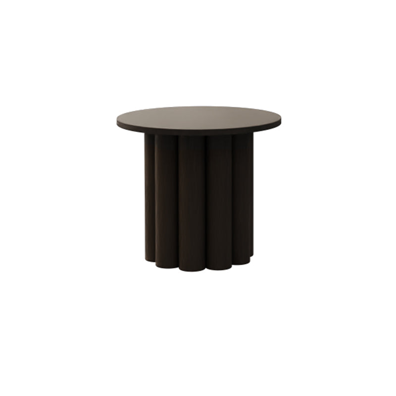 Contemporary Cocktail Table Round Pedestal Wood Coffee Cocktail Table
