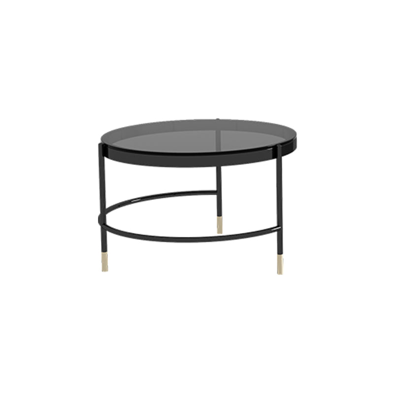 Glam Cocktail Table White 4 Legs Storage Coffee Cocktail Table