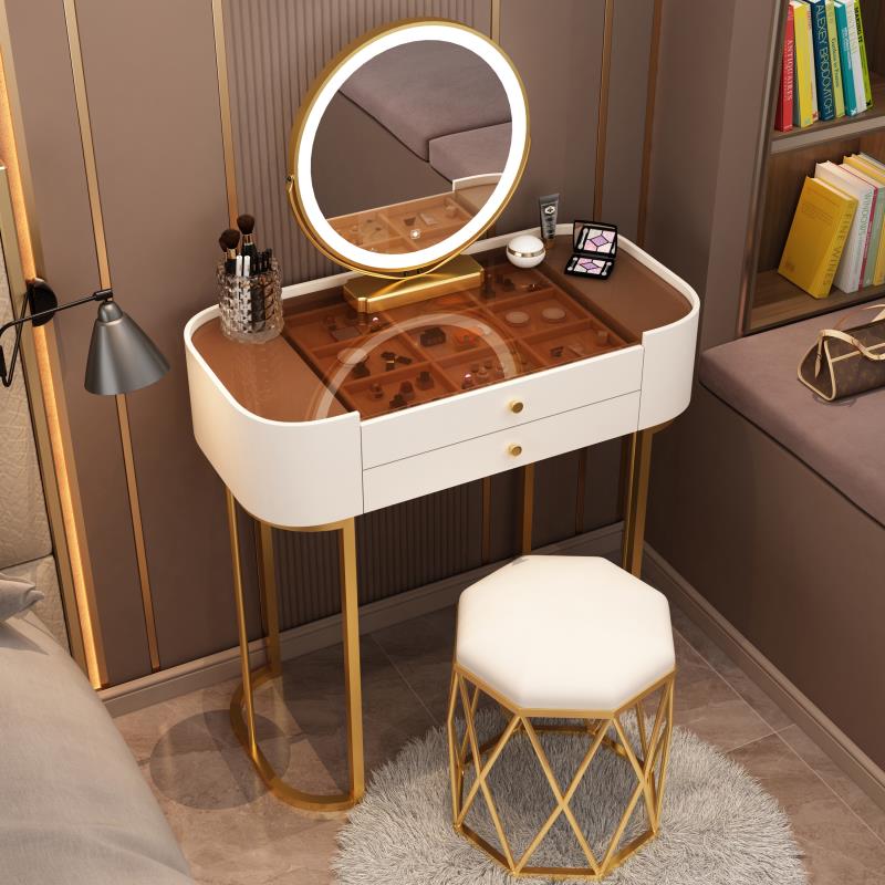 Glam Vanity Dressing Table Bedroom Makeup Vanity Desk with Drawer