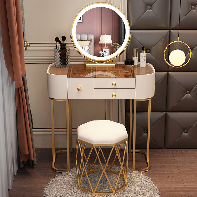 Glam Vanity Dressing Table Bedroom Makeup Vanity Desk with Drawer