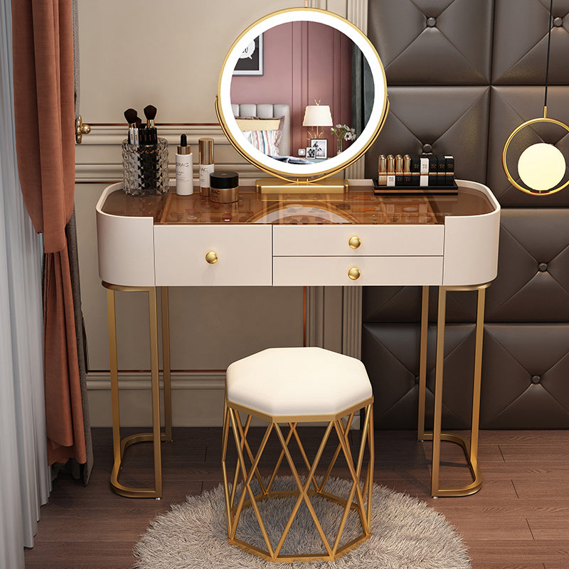 Glam Vanity Dressing Table Bedroom Makeup Vanity Desk with Drawer