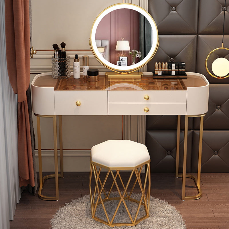 Glam Vanity Dressing Table Bedroom Makeup Vanity Desk with Drawer