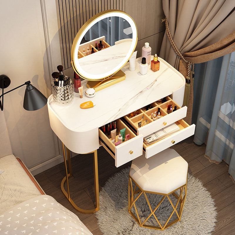 Glam Vanity Dressing Table Bedroom Makeup Vanity Desk with Drawer