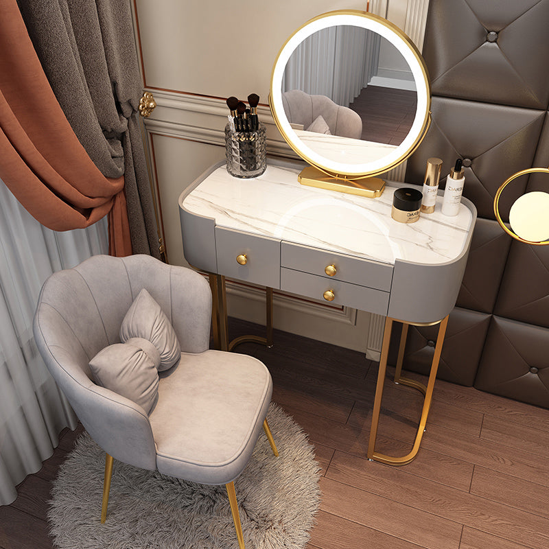 Glam Vanity Dressing Table Bedroom Makeup Vanity Desk with Drawer